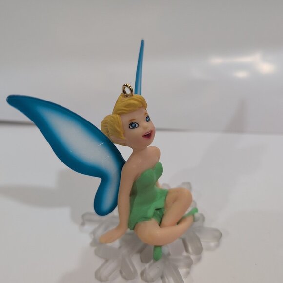 Vintage Grolier Disney Tinkerbell Ornament Decoration On Snowflake - Picture 2 of 5